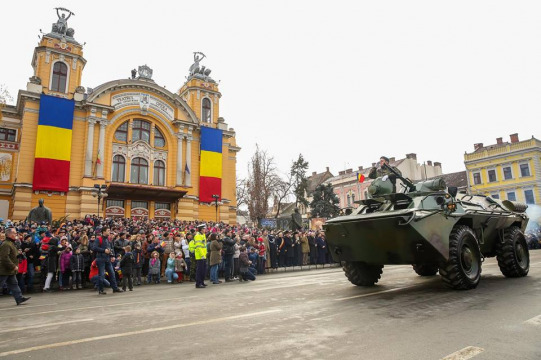 Ceremonie militară de 1 Decembrie la Cluj-Napoca, în condiții de pandemie
